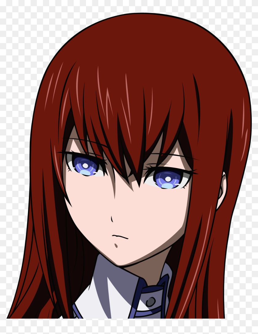 Transparent Makise Kurisu Png - Anime Girl Red Hair, Png Download -  1081x1345(#6831559) - PngFind