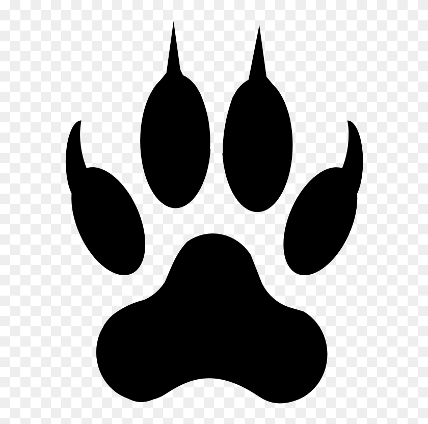 Lion Footprint Liger Paw Clip Art - Clipart Jaguar Paw, HD Png Download -  1000x1000(#6832723) - PngFind