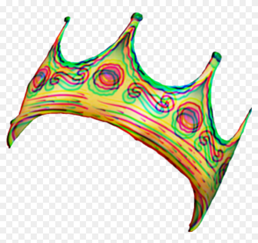 crown glitch glitcheffect head face eyes hat, HD Png Download