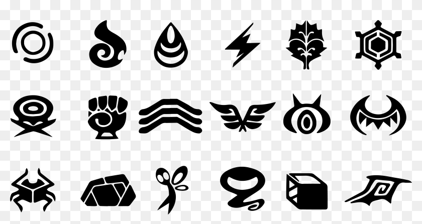 All Pokemon Type Symbols Images - Circle, HD Png Download