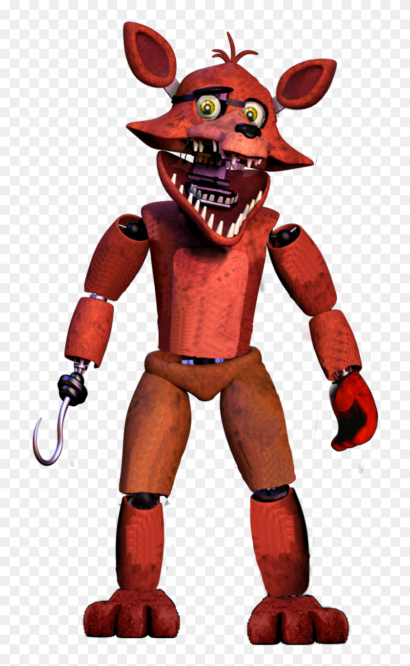 Withered Foxy Full Body PNG