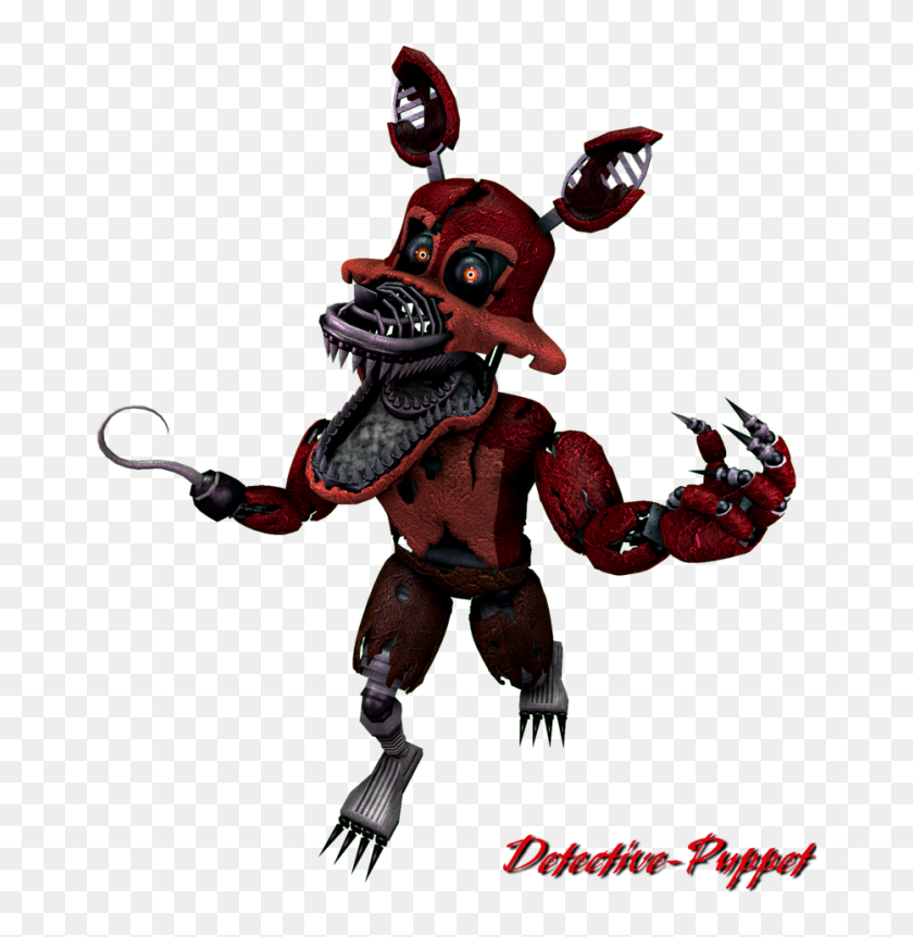 Five Nights At Freddy's - Nightmare Foxy Head Drawing - Free Transparent  PNG Clipart Images Download