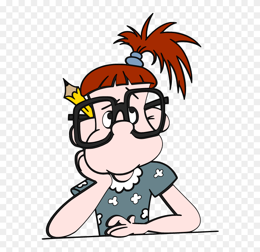 Thinking Clipart Png - Girl Glasses Cartoon Thinking, Transparent Png -  594x755(#6855742) - PngFind