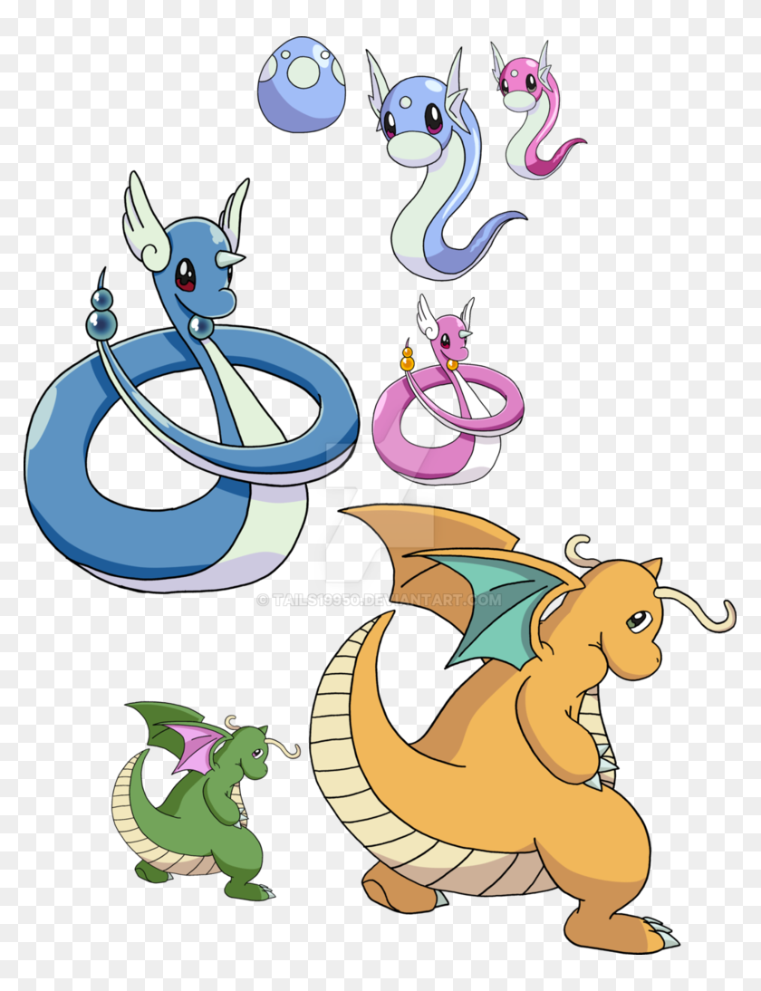 Shiny Dratini Evolution Line Hd Png Download 787x1014 6856072 Pngfind