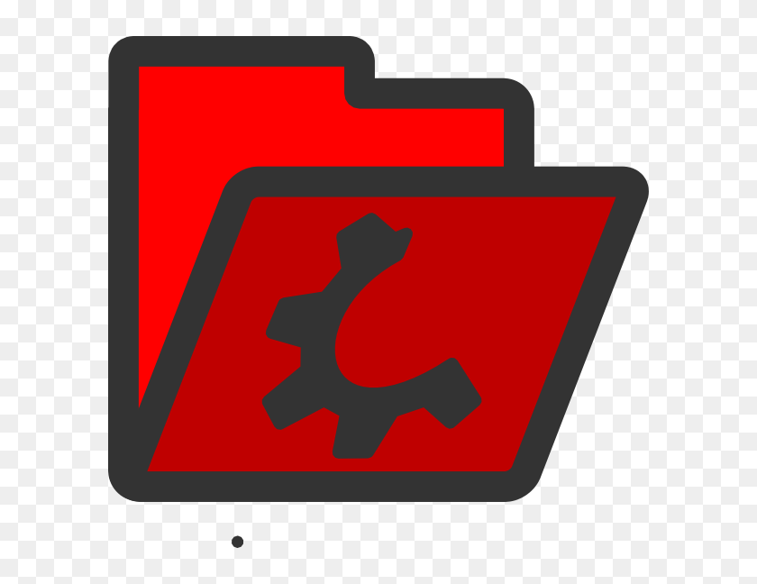 Open Red File Icon Open Red Folder Svg Clip Arts - Sign, HD Png Download - 600x568 ...