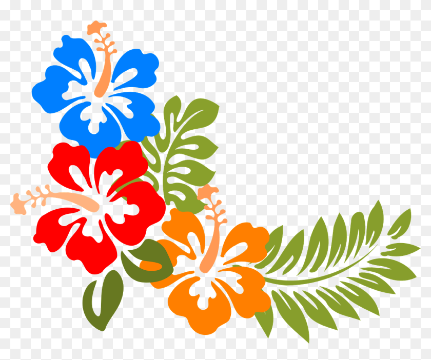 Hawaiian Flowers Vector, HD Png Download - 1280x1009(#6864600) - PngFind