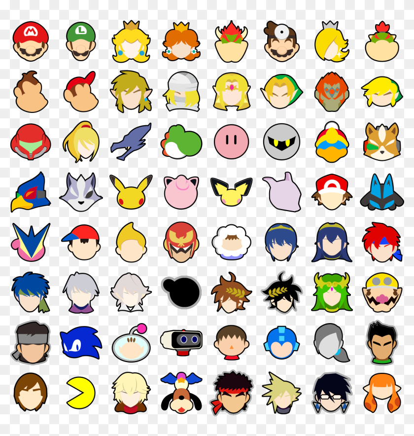 Super Smash Bros Ultimate Stickers Smash Bros Ultimate Character Icons Hd Png Download 1571x1579 6867572 Pngfind