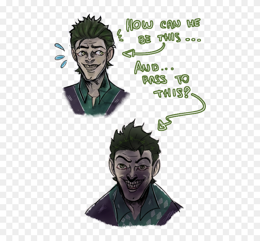 Sneer Drawing Joker Batman The Enemy Within Batjokes Hd Png Download 492x699 Pngfind