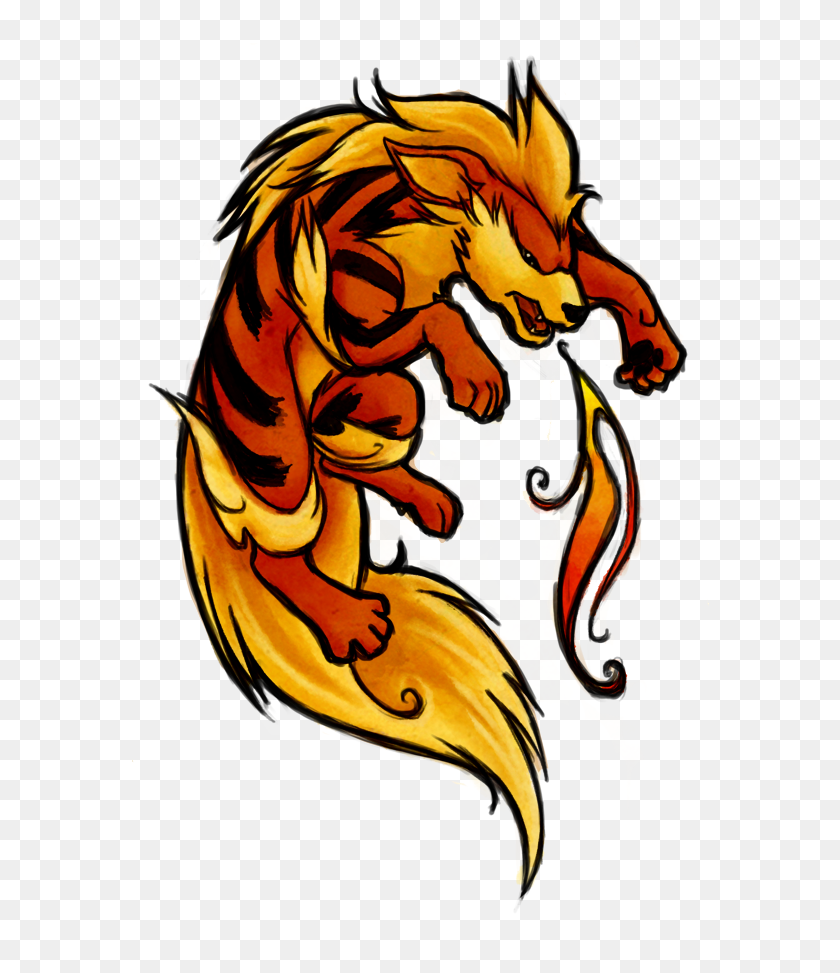 Ninetales And Arcanine Tattoo , Png Download - Arcanine Tattoo, Transparent Png - 578x893(#6886699) - PngFind