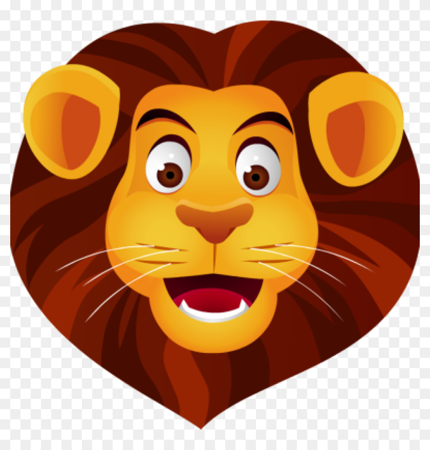 Free Clip Art Lion - Lion Face Clipart, HD Png Download -  1024x1024(#6887937) - PngFind