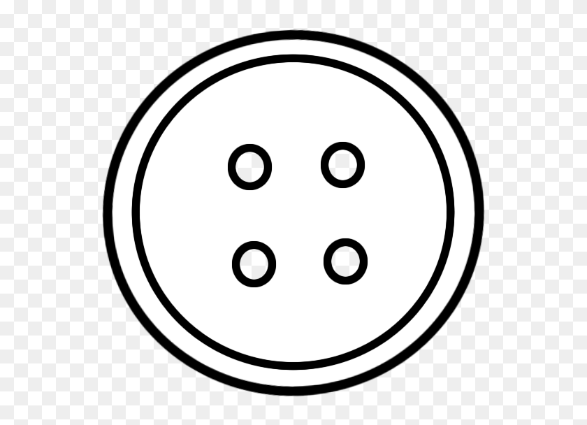 Button Clipart Black And White, HD Png Download - 569x560(#6889790