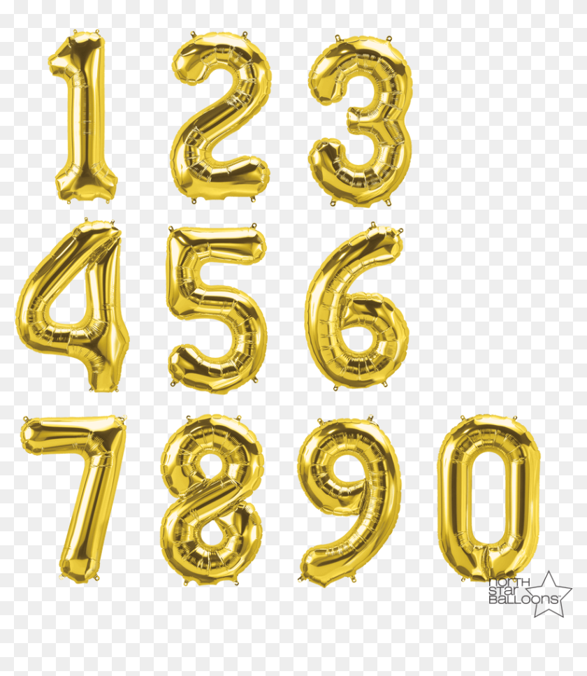 where to get gold number balloons