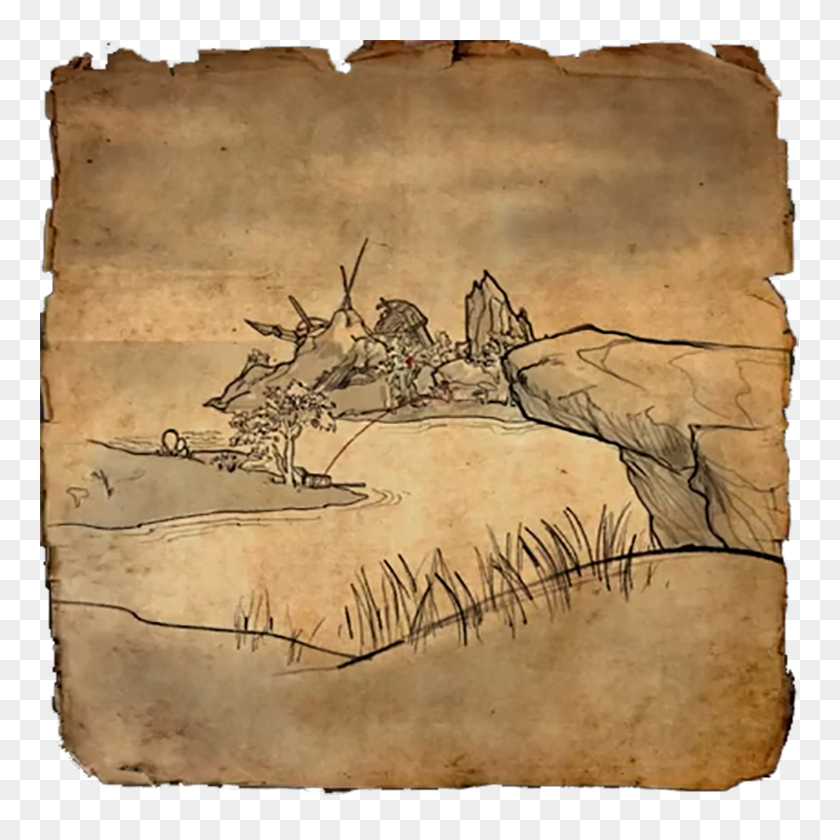 Vvardenfell Ce Treasure Map 3 Clip Art Skyrim Treasure Map - Vvardenfell Treasure Map 3, Hd Png Download  - 760X760(#6903716) - Pngfind