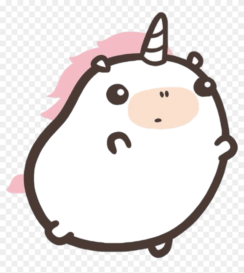 Cute Fat Unicorn Cartoon