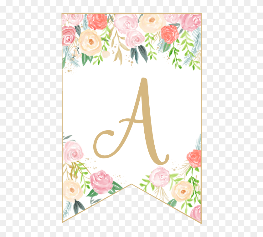 Flower Banner Printable Floral Happy Birthday Banner Printable HD Png Download 612x792 Flower Banner Printable Floral Happy Birthday Banner Printable HD Png Download 612x792