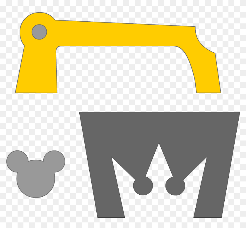 Kingdom Hearts Keyblade Handle, HD Png Download - 1000x1000(#6910516 ...