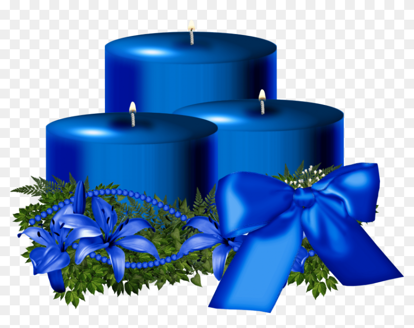 Blue Candle Png Blue Christmas Candle Clipart, Transparent Png