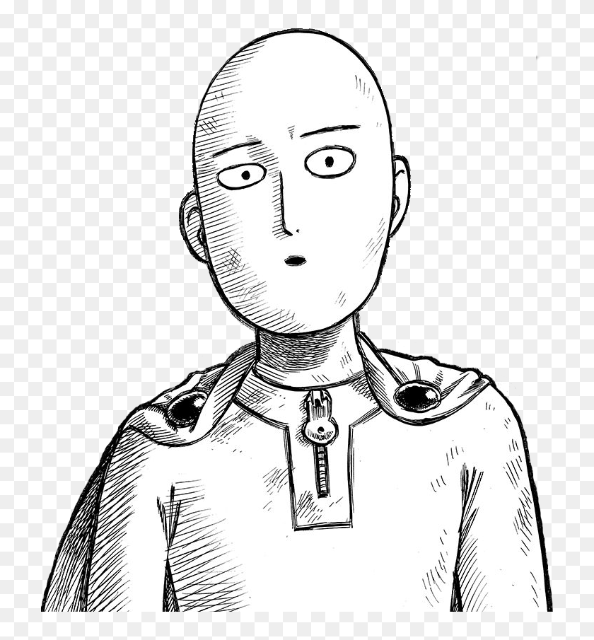 Dessin One Punch Man Facile One Punch Man Drawing Easy, HD Png Download - 724x825(#6925581) - PngFind