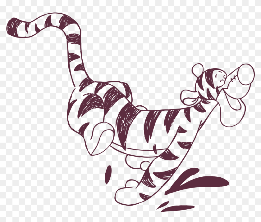 Tiger Winnie The Pooh Tigger - Illustration, HD Png Download