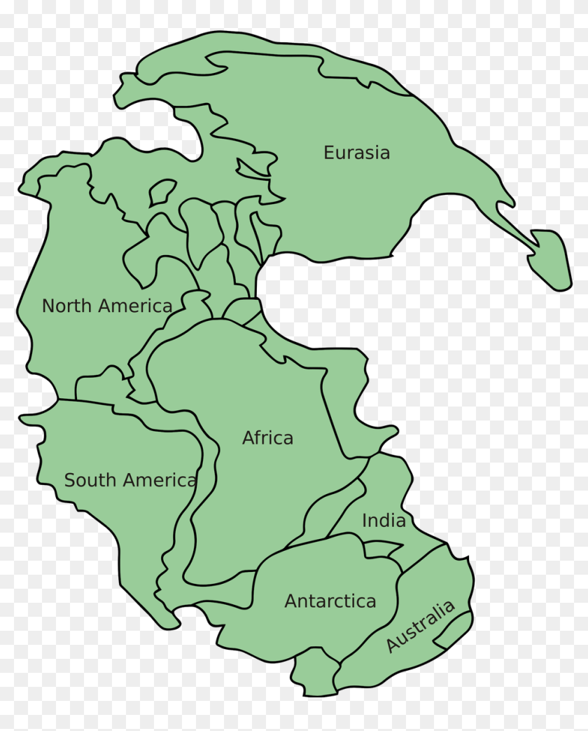 Pangea Map, HD Png Download - 1000x1178(#6927035) - PngFind
