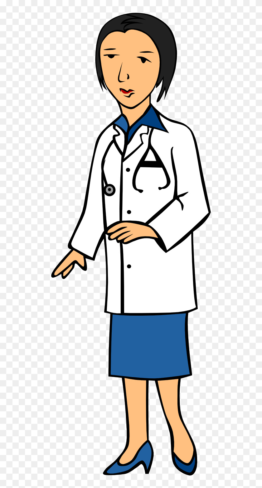 Doctor Physician Woman Female Clip Art Free Clipart - Doctor Cartoon Gif  Png, Transparent Png - 900x1500(#6929866) - PngFind