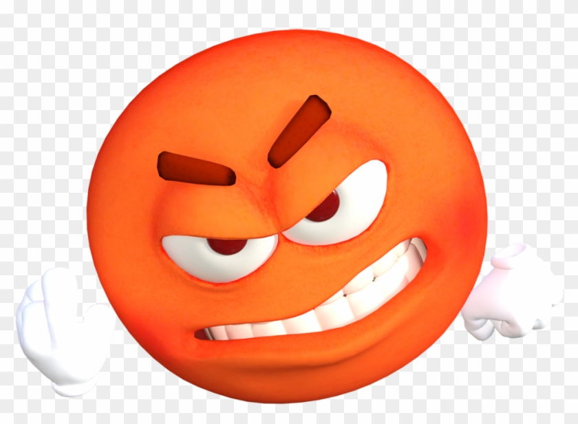 Angry Face Emoji 3d