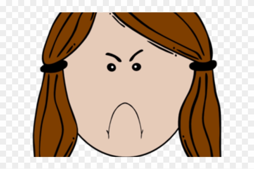 Angry Emoji Clipart Mad - Sad Girl Face Cartoon, HD Png Download -  640x480(#71978) - PngFind