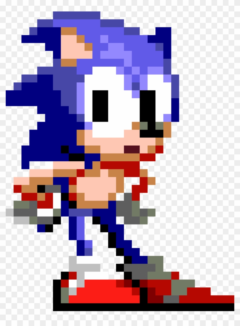 40kib, 1221x1600, Sanic - Sonic The Hedgehog Pixel Art, HD Png Download ...