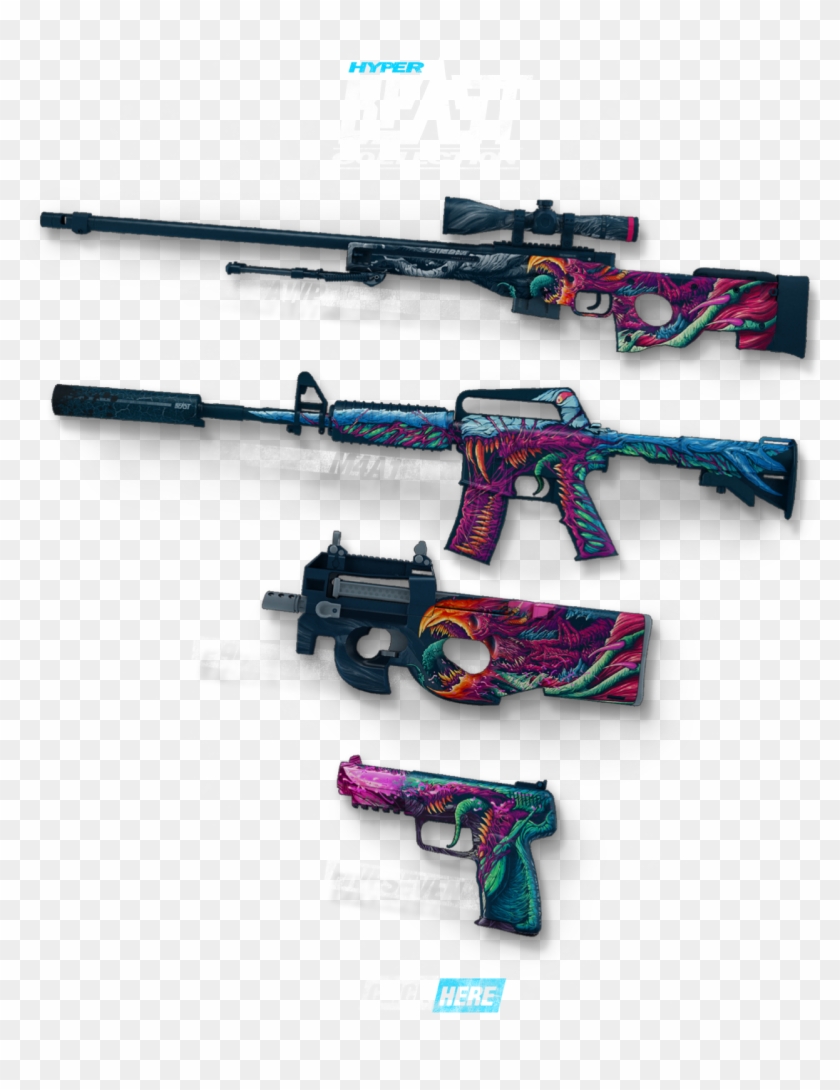 Steam 创意工坊 Cs Go Skin Knife Hyper Beast Hd Png Download 1278x1599 744 Pngfind