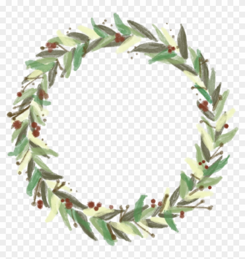 Banner Transparent Stock Painted Wreath Graphic Free - Wreath, HD Png