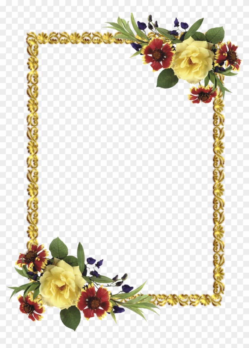 Border Design Flower Frame Borders And Frames Scrapbooking