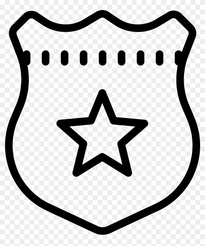 This Icon Represents A Police Badge - Transparent Islam Symbol White ...