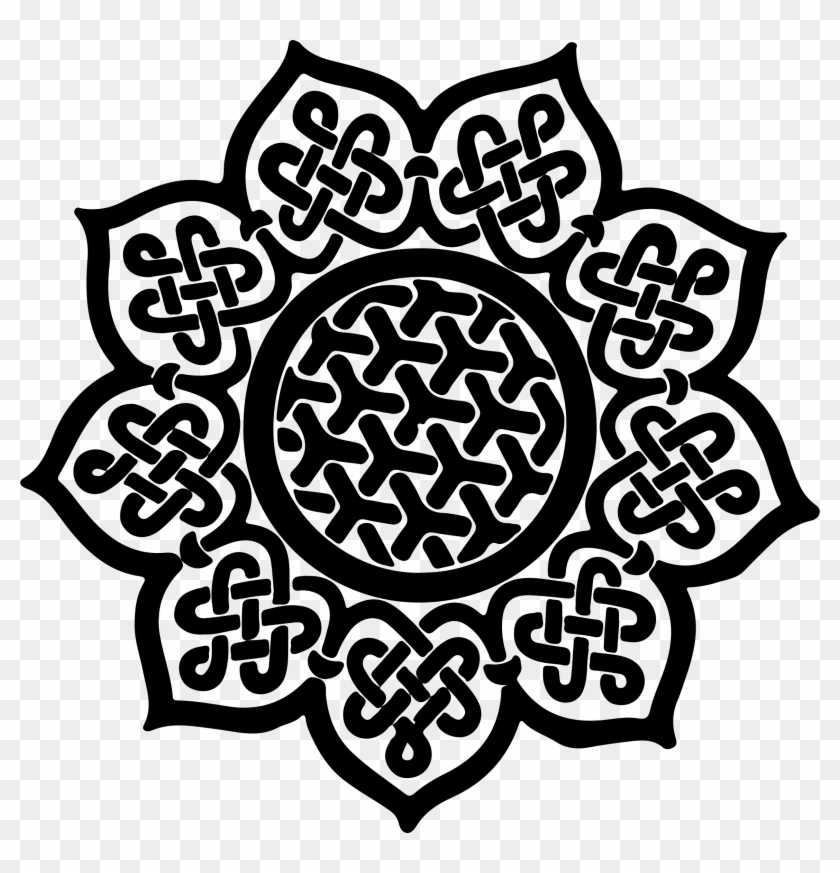 Clipart Celtic Knot Mandala Celtic Flower Patterns, HD Png Download