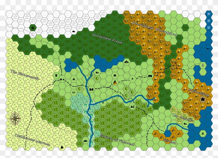 Printable Hex Map