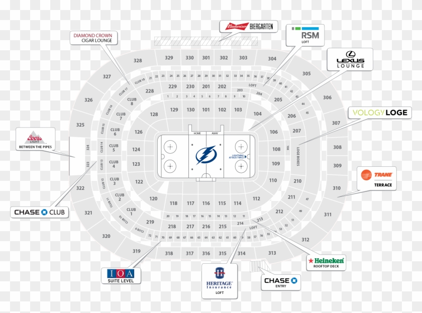 Tampa Bay Lightning Arena Seating Chart