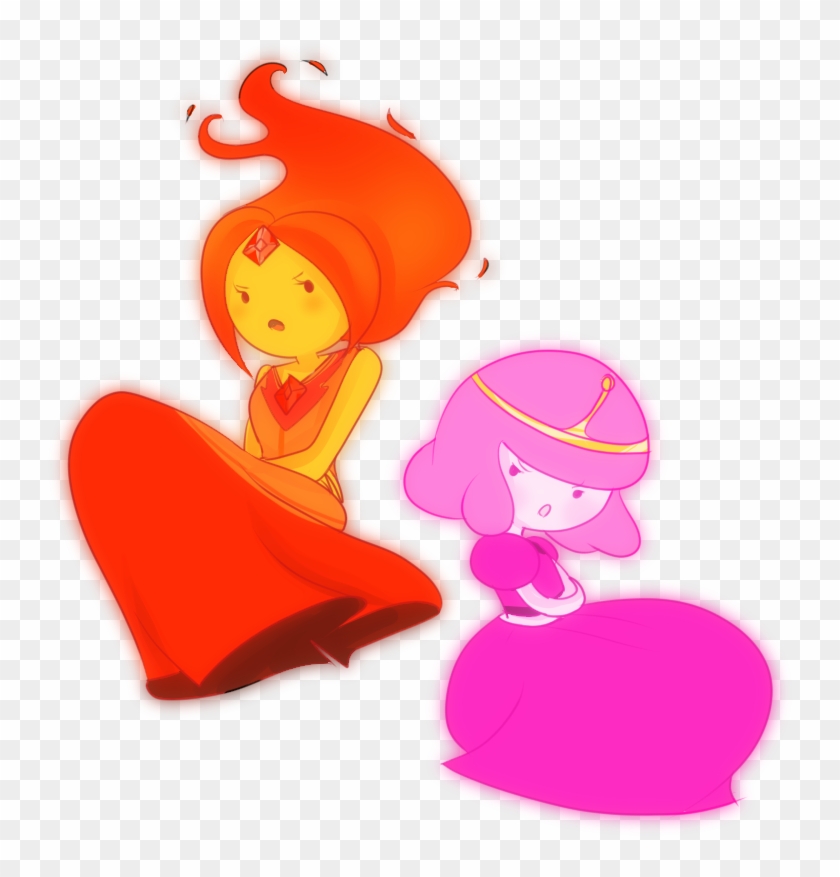 Fp And Young Pb Adventure Time Princess Bubblegum And Flame Princess Hd Png Download 800x800 717206 Pngfind