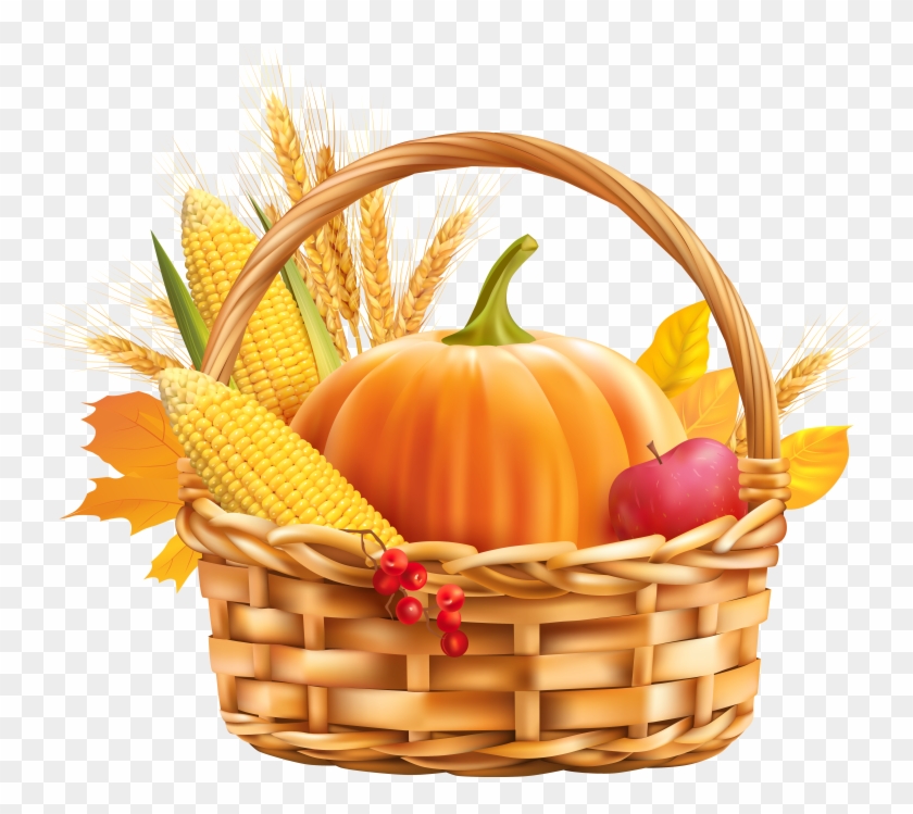 Autumn Harvest Basket Png Clipart Image Fall Food Clipart Transparent Png 6255x5283 724752 Pngfind