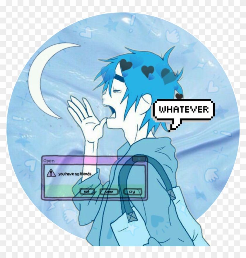 2d Gorillaz Cute Pastel Blue Pastelblue Tumblr Aestheti Pastel Blue Aesthetic Icons Hd Png Download 1024x1024 Pngfind