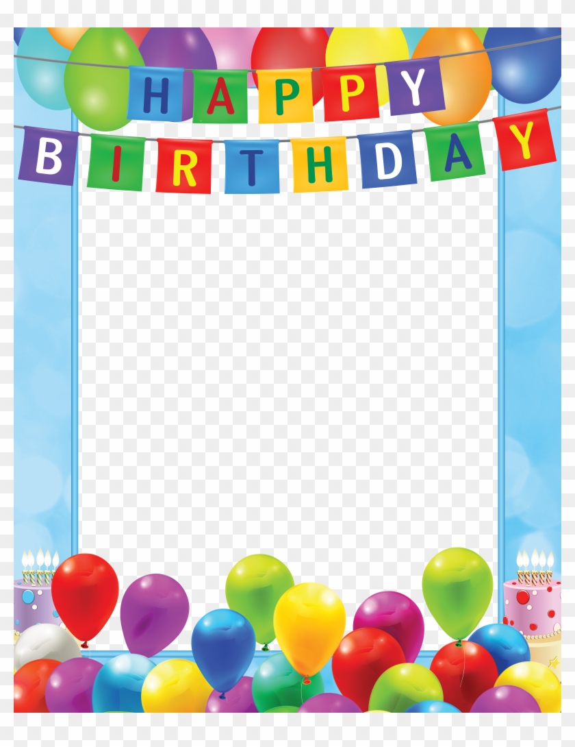 Happy Birthday Transparent Png Blue Frame - Transparent Happy ...