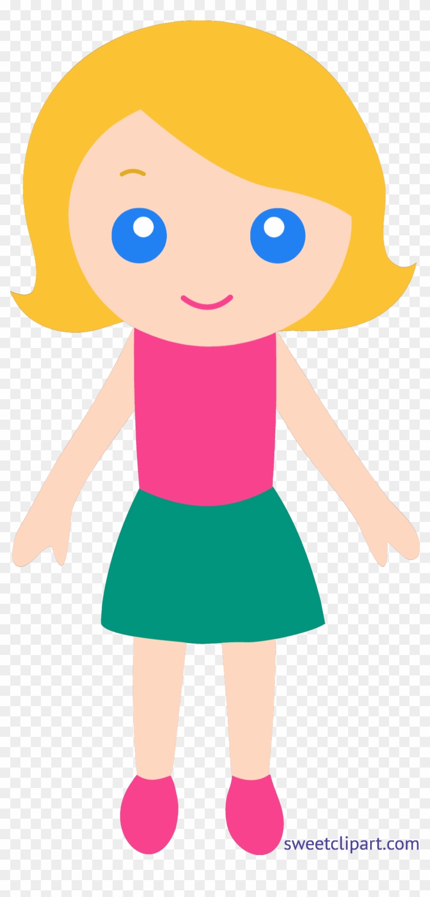 Little Girl 4 Blonde Clip Art - Blonde Hair Girl Cartoon, HD Png Download -  2854x5822(#762777) - PngFind