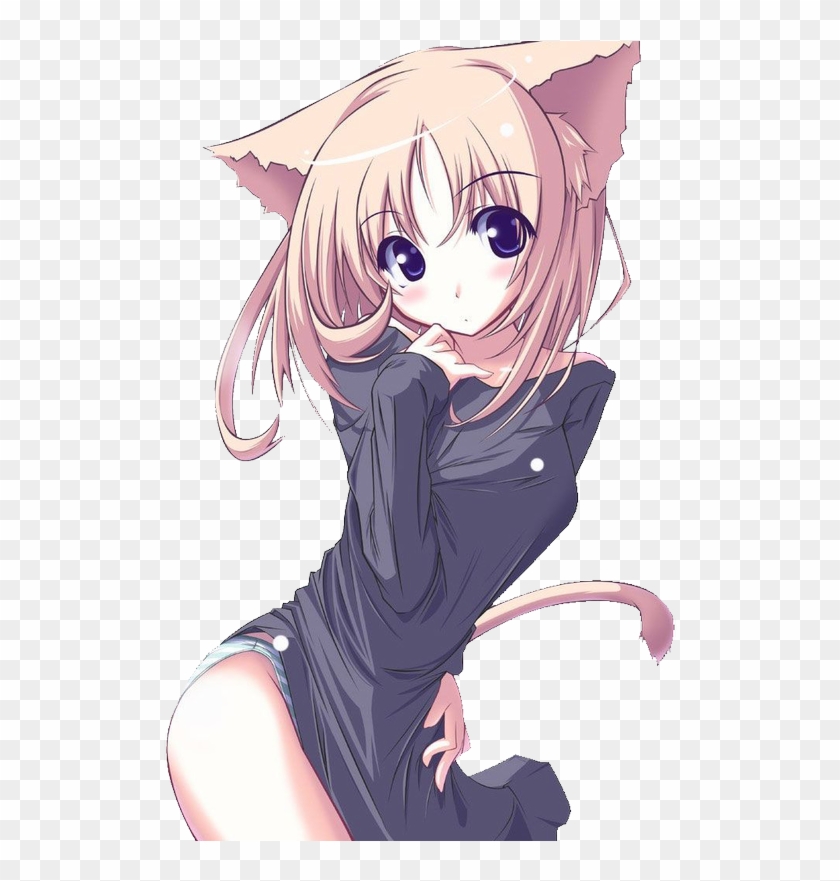 Anime Neko Girl - Anime Cat Girl Png, Transparent Png - 600x800(#763418) -  PngFind