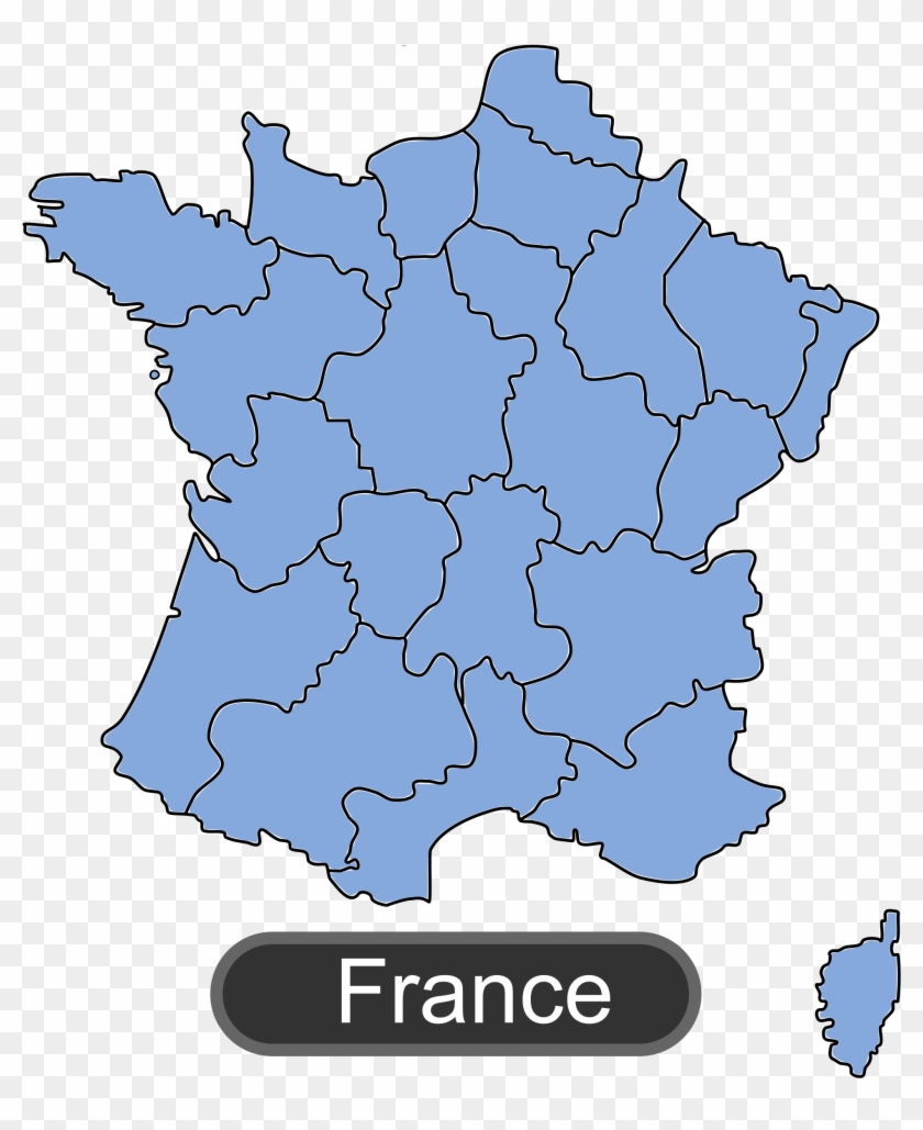 Free Vector Map Of France Clip Art France Map Vector Hd Png Download