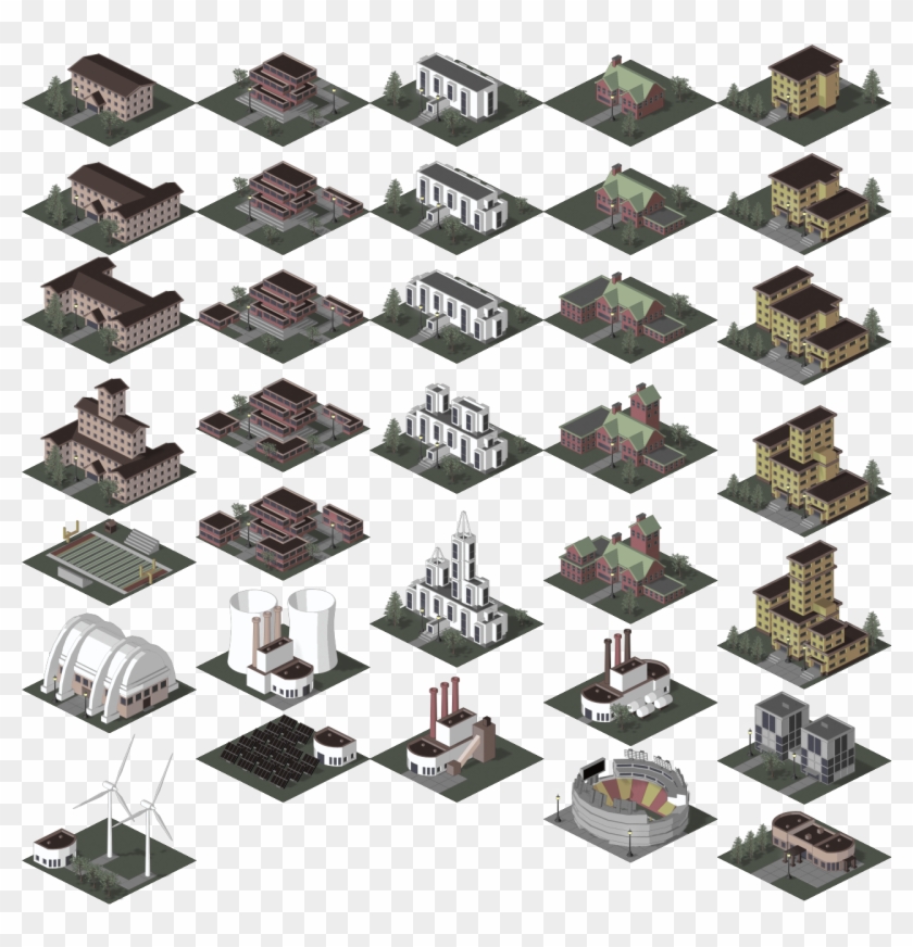 Econu Buildings 1 Game 2d Isometric Buildings Hd Png Download 1280x1280 767590 Pngfind
