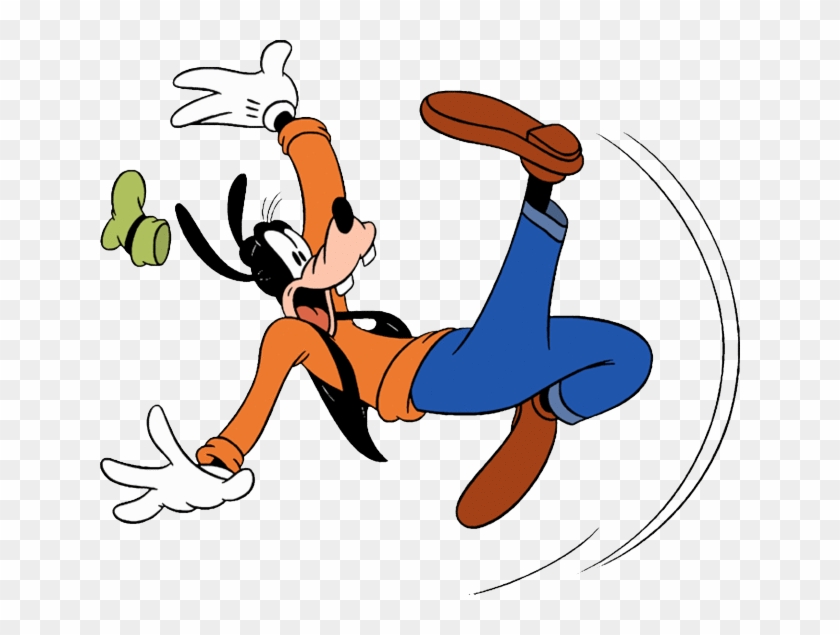 Goofy Clipart - Cartoon Person Falling, HD Png Download - 640x555(#779085)  - PngFind