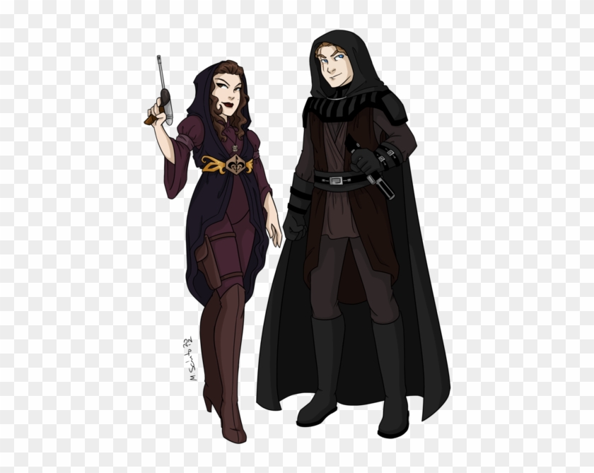 Anakin Skywalker, Padme, And Skywalker Image - Skywalker Family Art, HD Png...