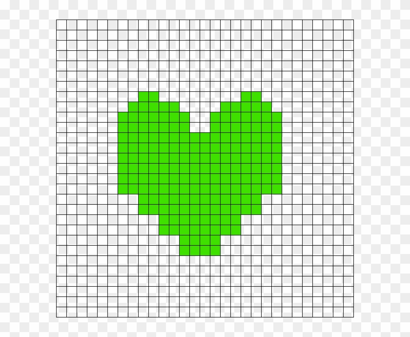 Undertale Green Soul Roblox Perler Bead Patterns Hd Png Download 610x610 790845 Pngfind