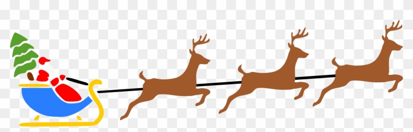 Cartoon Reindeer Pulling A Sleigh, HD Png Download - 1253x340(#793926) - PngFind Cartoon Reindeer Pulling A Sleigh, HD Png Download - 1253x340(#793926) - PngFind