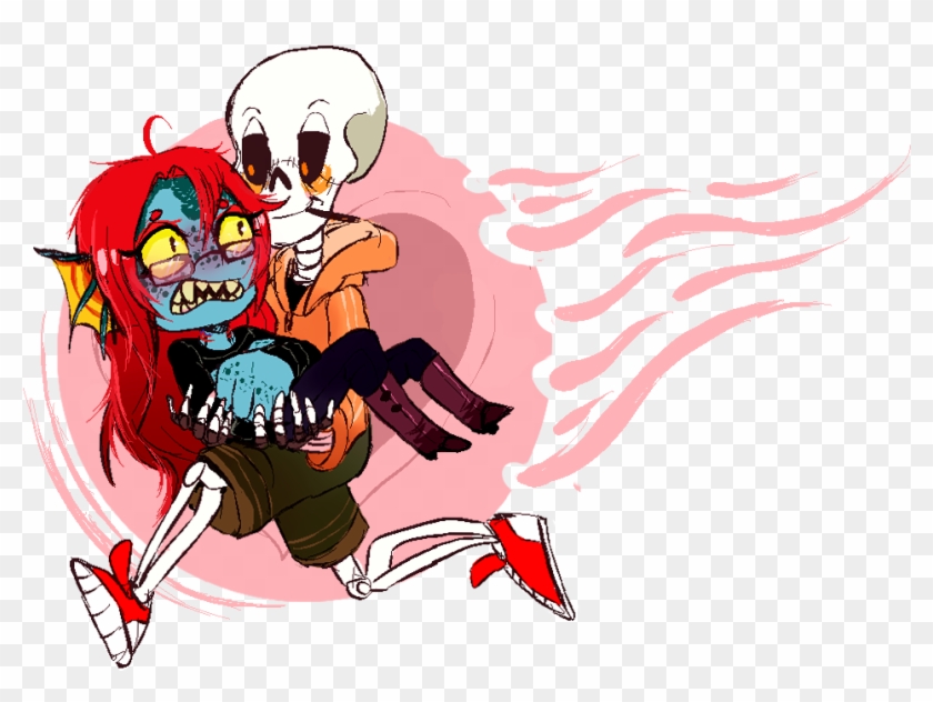 Pap Undyne Underswap Papyrus And Undyne Hd Png Download 954x673 Pngfind