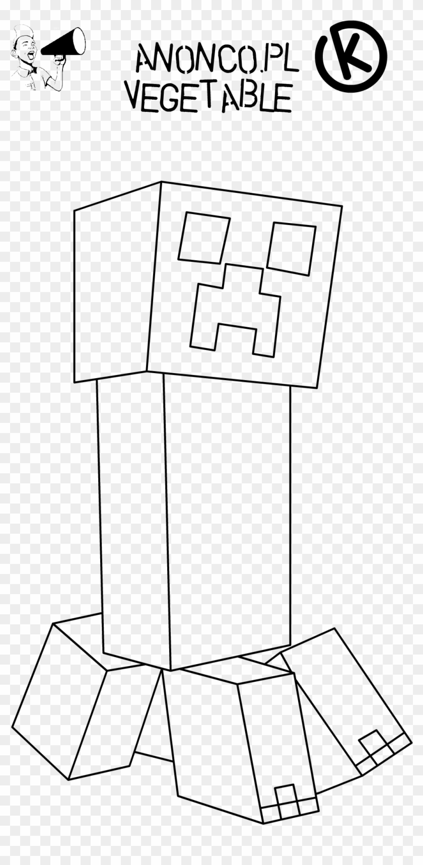 Minecraft Coloring Pages Creeper Face