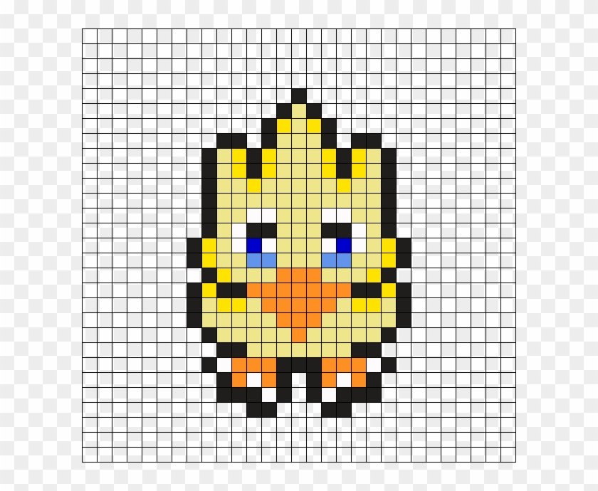 Chocobo Ff Perler Bead Pattern - Chocobo Final Fantasy Pixel Art, HD ...
